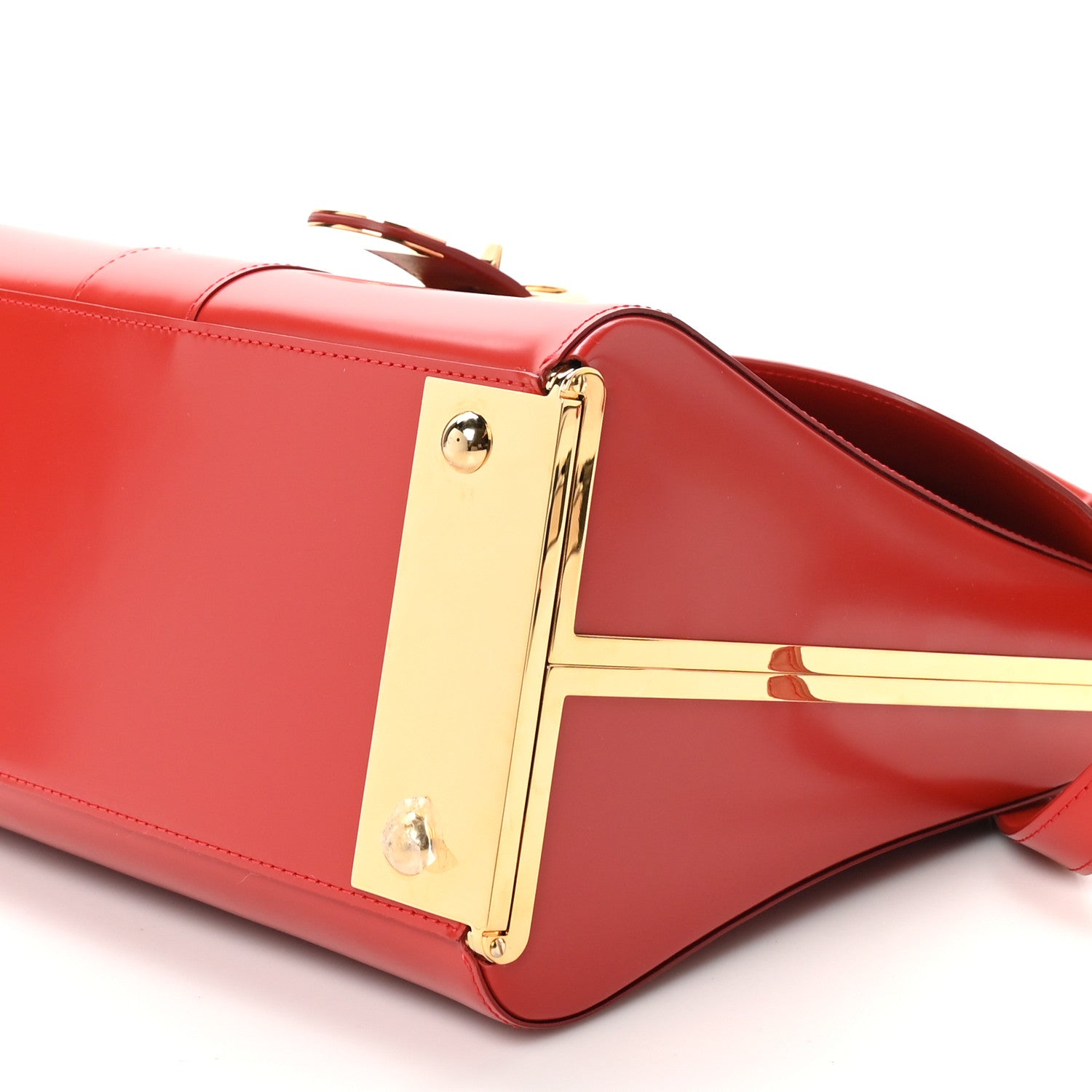 Delvaux Box Calfskin MM Brillant Satchel Red 11 of 11