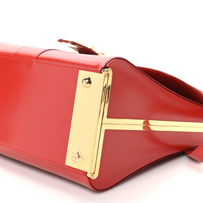 Delvaux Box Calfskin MM Brillant Satchel Red 11 of 11