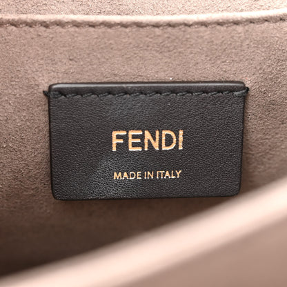 Fendi Vitello Liberty Lucido Metal Studded Monster Eyes Studded Kan I Shoulder Bag Black 7 of 15