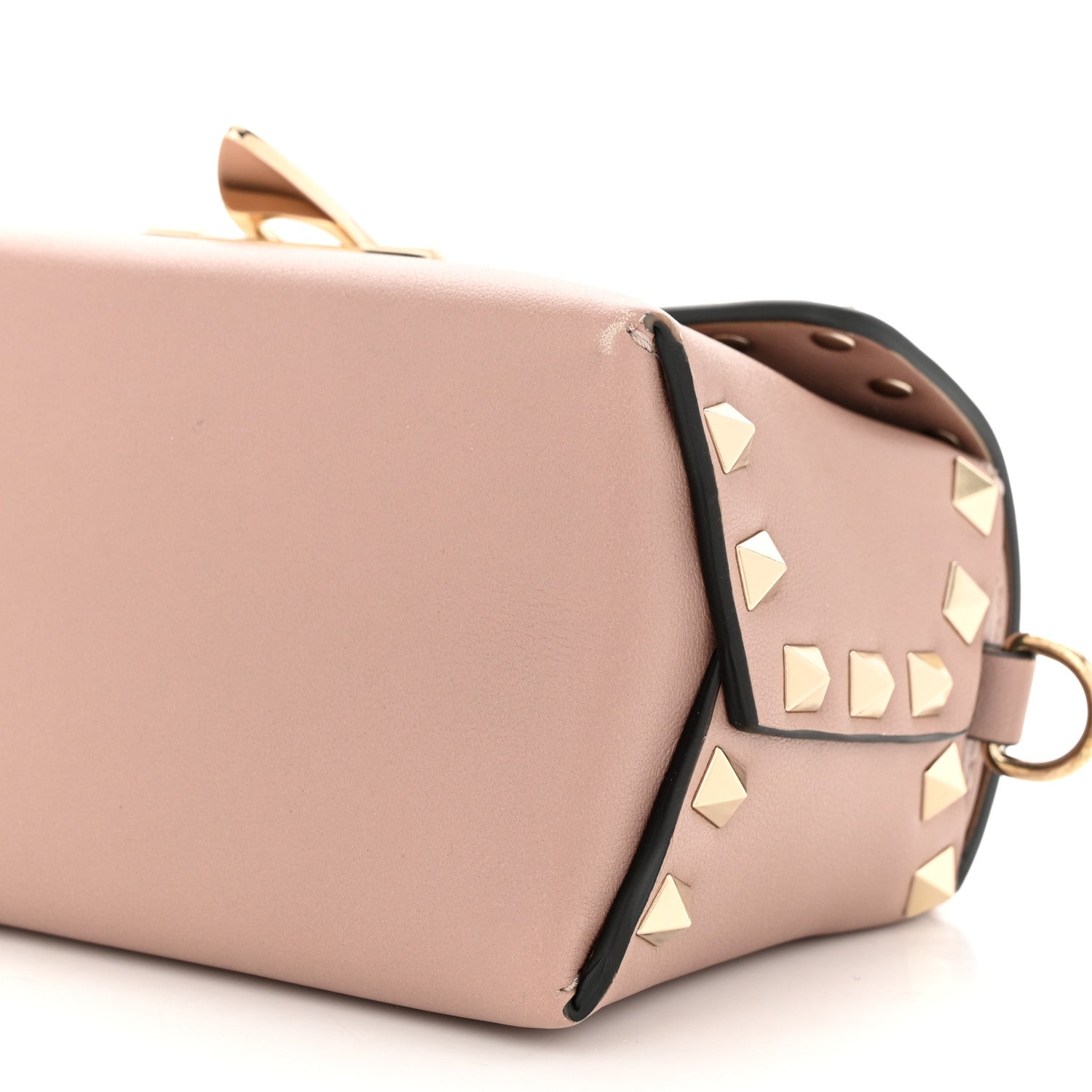 Valentino Garavani Calfskin Mini Rockstud Crossbody Bag Poudre 9 of 9