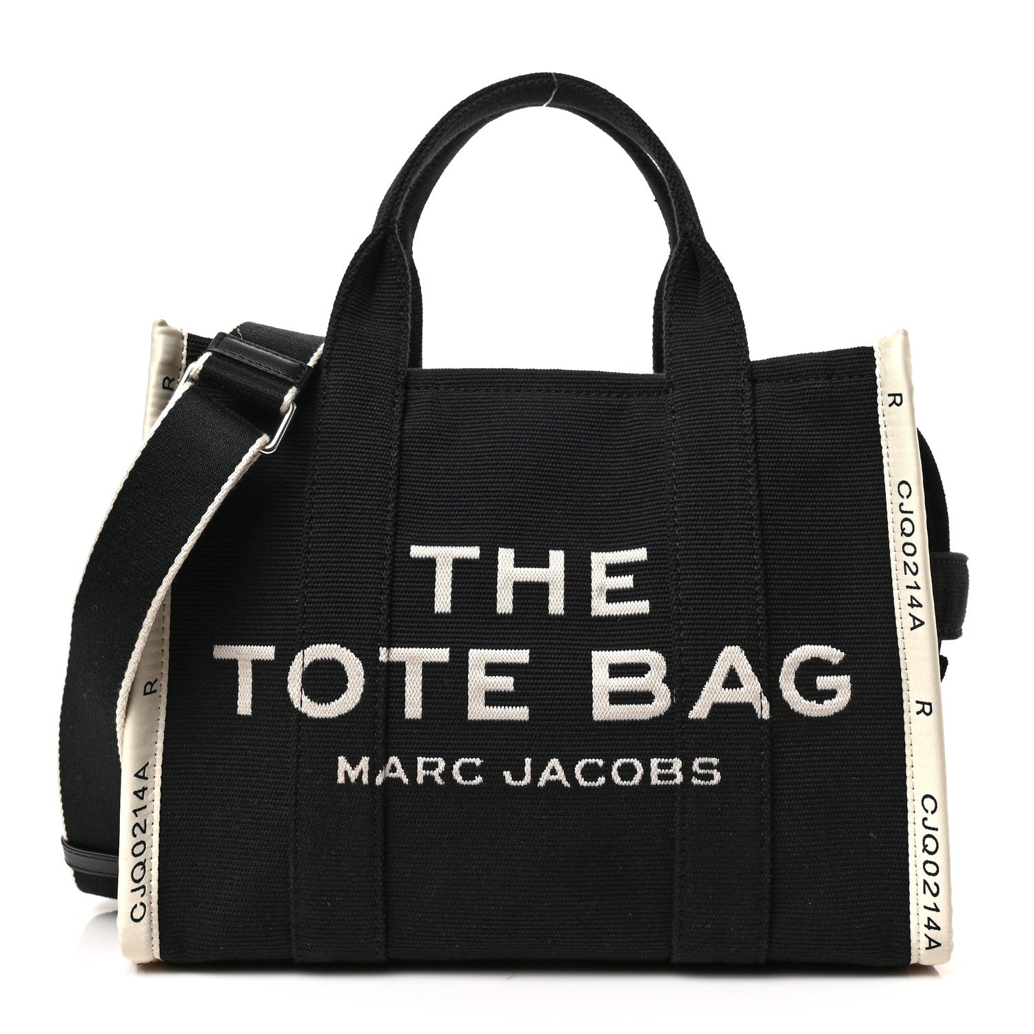 Marc Jacobs Jacquard Medium The Traveler Tote Bag Black 1 of 9