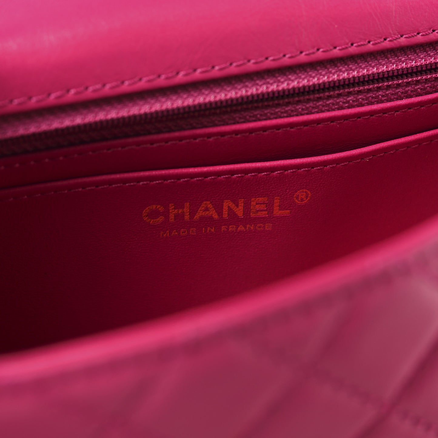 Aged Calfskin Quilted 2.55 Reissue Mini Flap Fuchsia