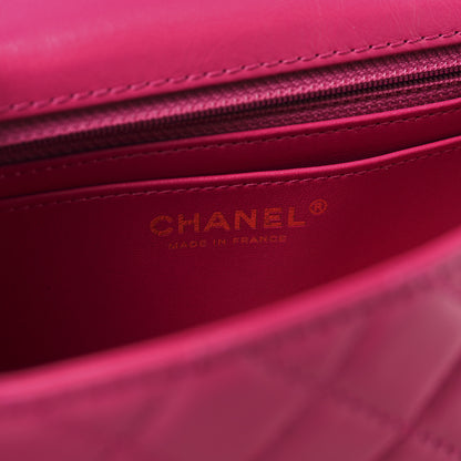 Chanel Aged Calfskin Quilted 2.55 Reissue Mini Flap Fuchsia 6 of 10