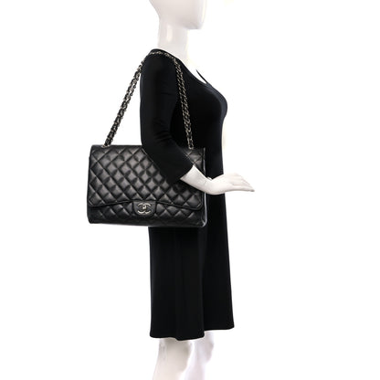 Chanel Caviar Quilted Maxi Double Flap Black 2 of 9