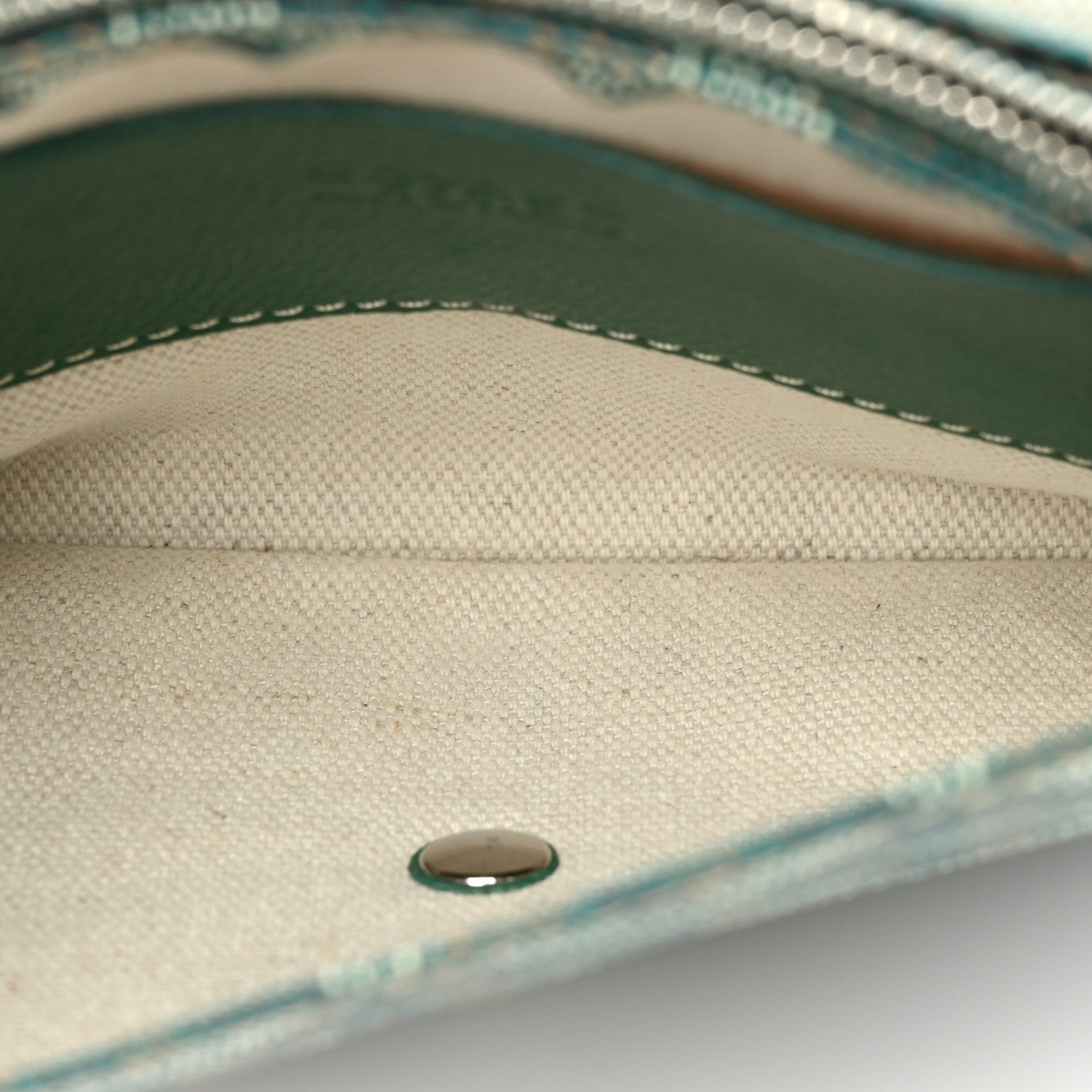 Goyard Goyardine Plumet Wallet Clutch Green 5 of 14