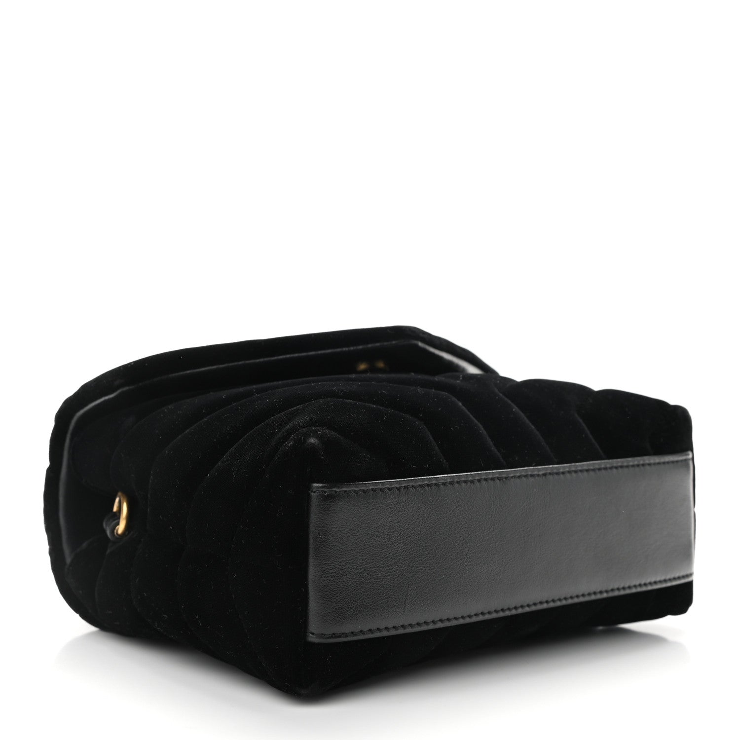 Saint Laurent Velvet Y Quilted Monogram Toy Loulou Chain Satchel French Black 4 of 11