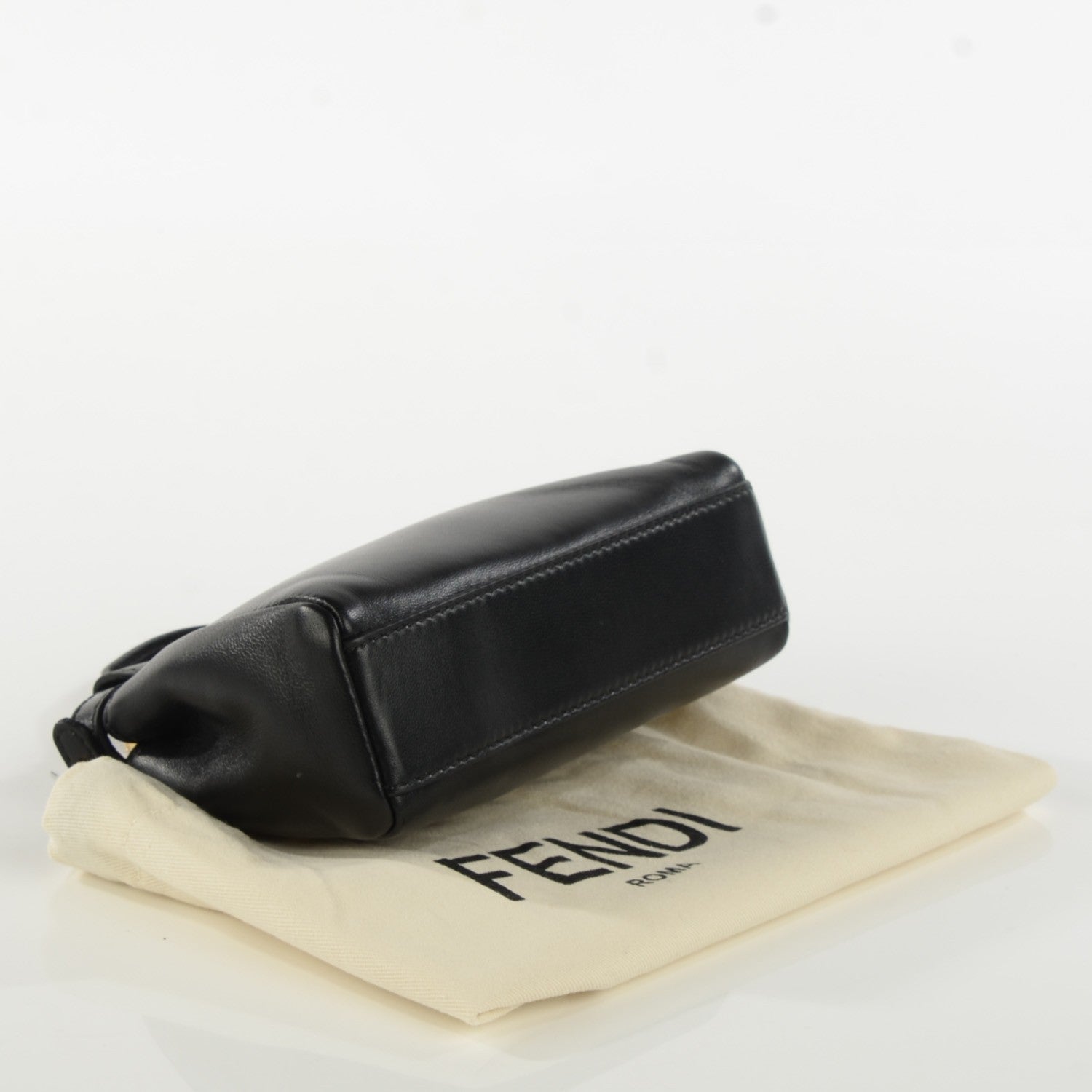 Fendi Nappa Micro Peekaboo Iconic Satchel Black 4 of 8