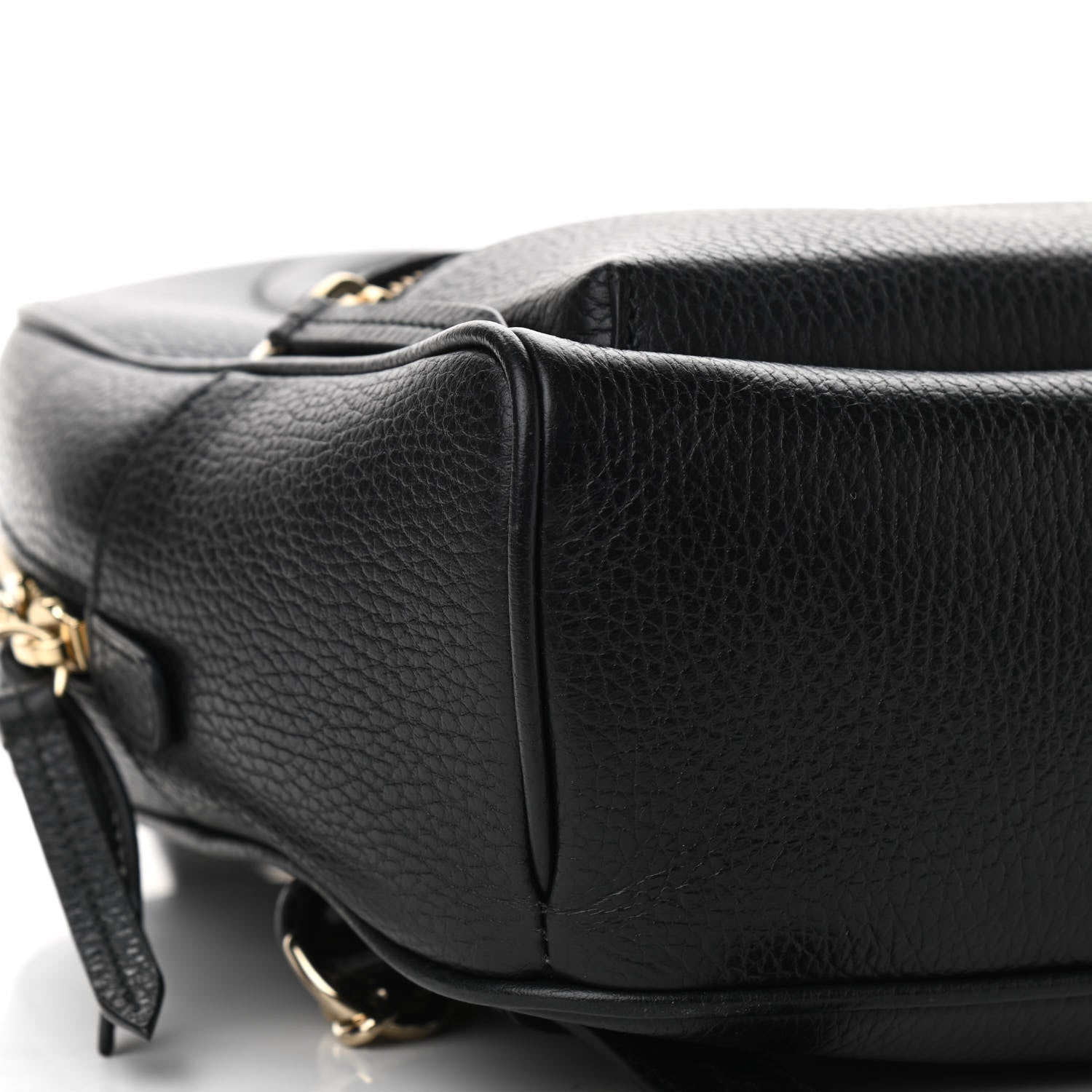 Gucci Pebbled Calfskin Soho Chain Backpack Black 9 of 10