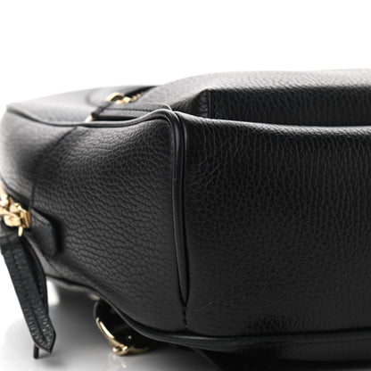 Gucci Pebbled Calfskin Soho Chain Backpack Black 9 of 10