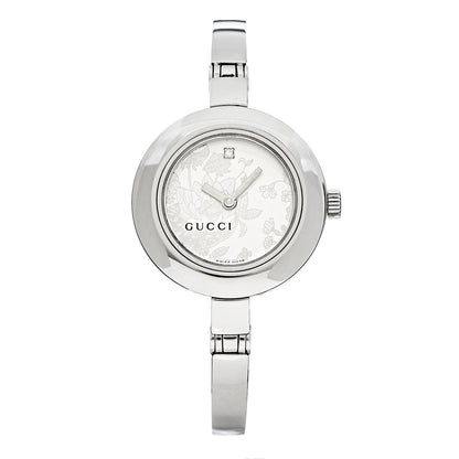 Gucci Stainless Steel Diamond 25mm 105 Series Floral Quartz Watch 1 of 5