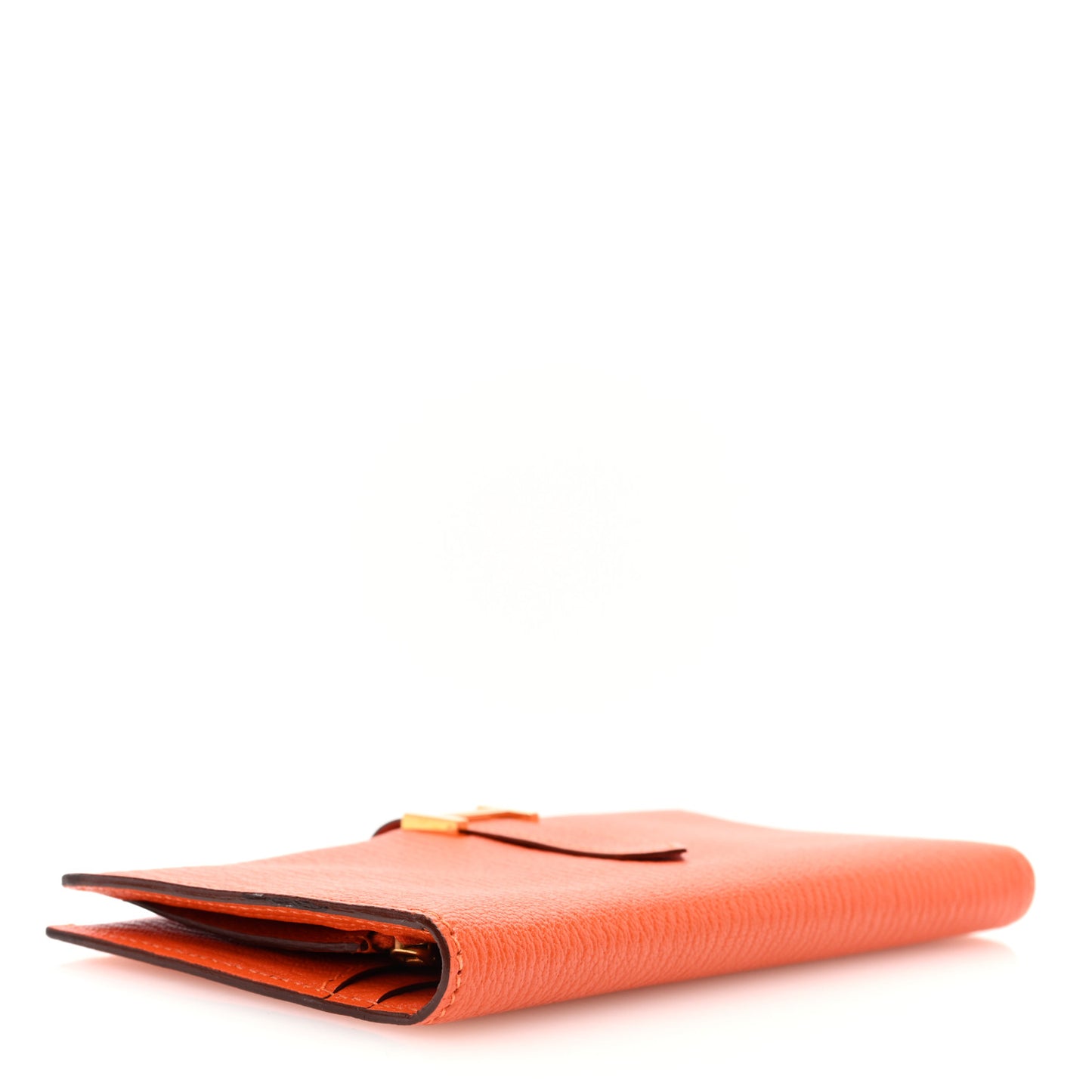 Chevre Mysore Bearn Gusset Wallet Orange