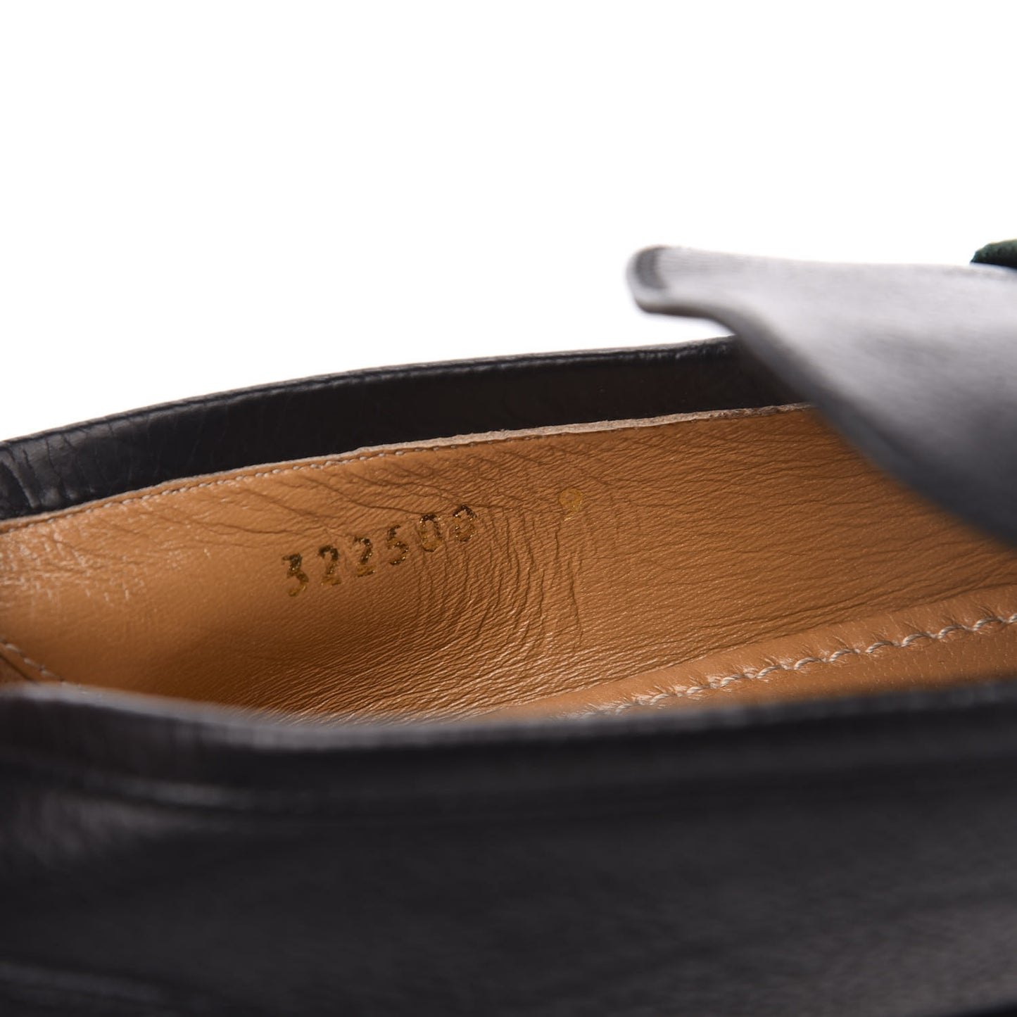 Calfskin Web Mens Horsebit Loafers 9 Black