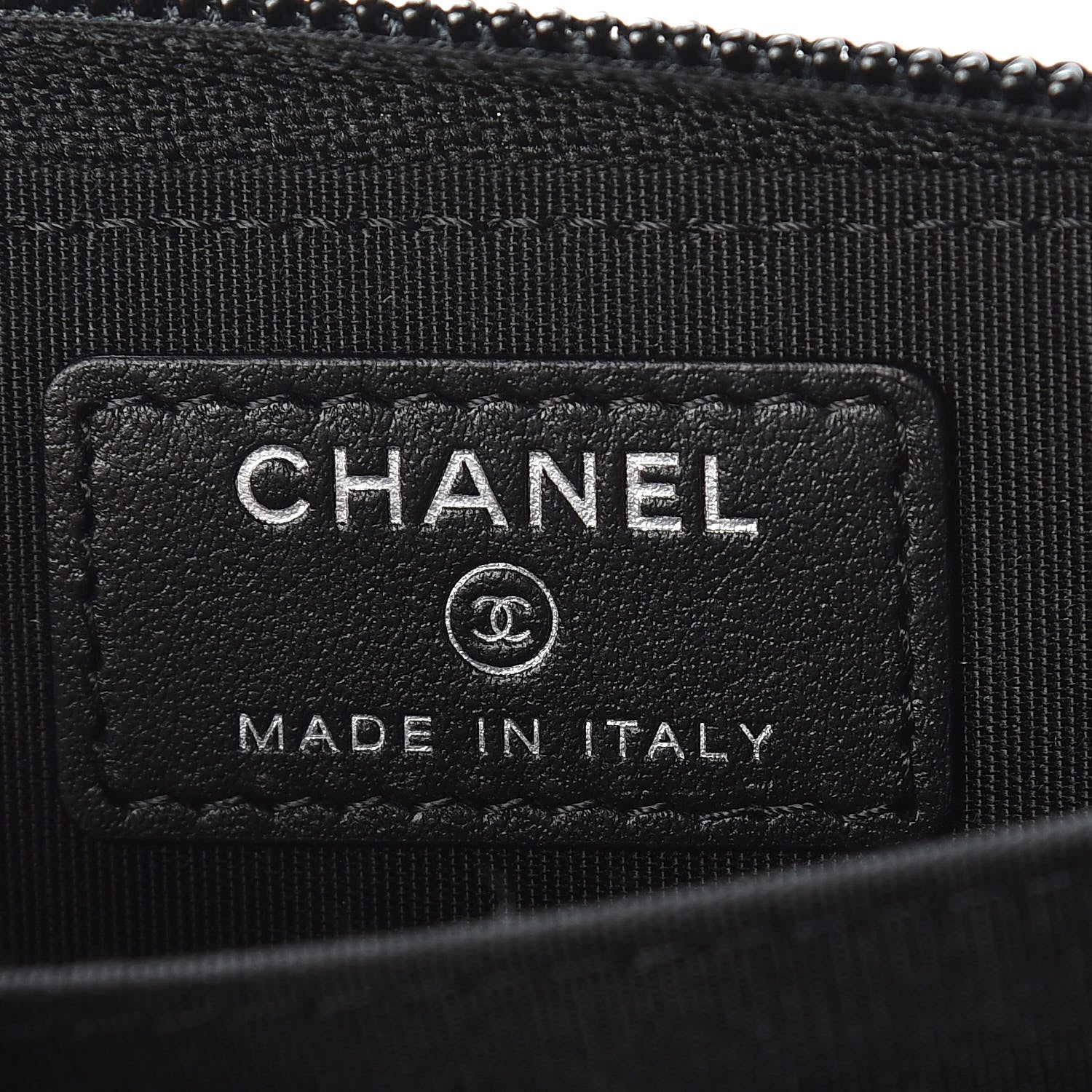 Chanel Caviar Quilted Boy Zip Around Coin Purse Wallet Black 6 of 8