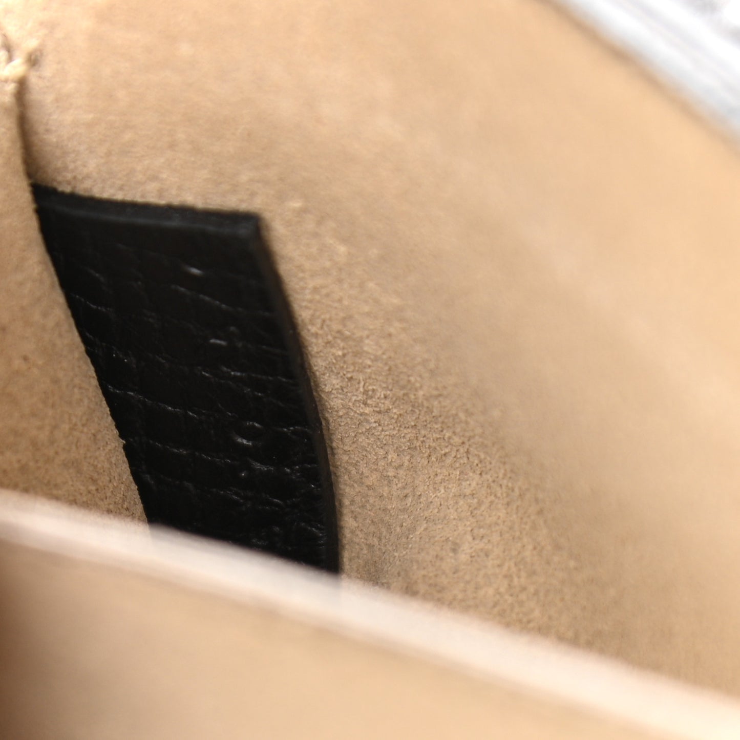 Textured Calfskin Lambskin Nano Drew Shoulder Bag Black
