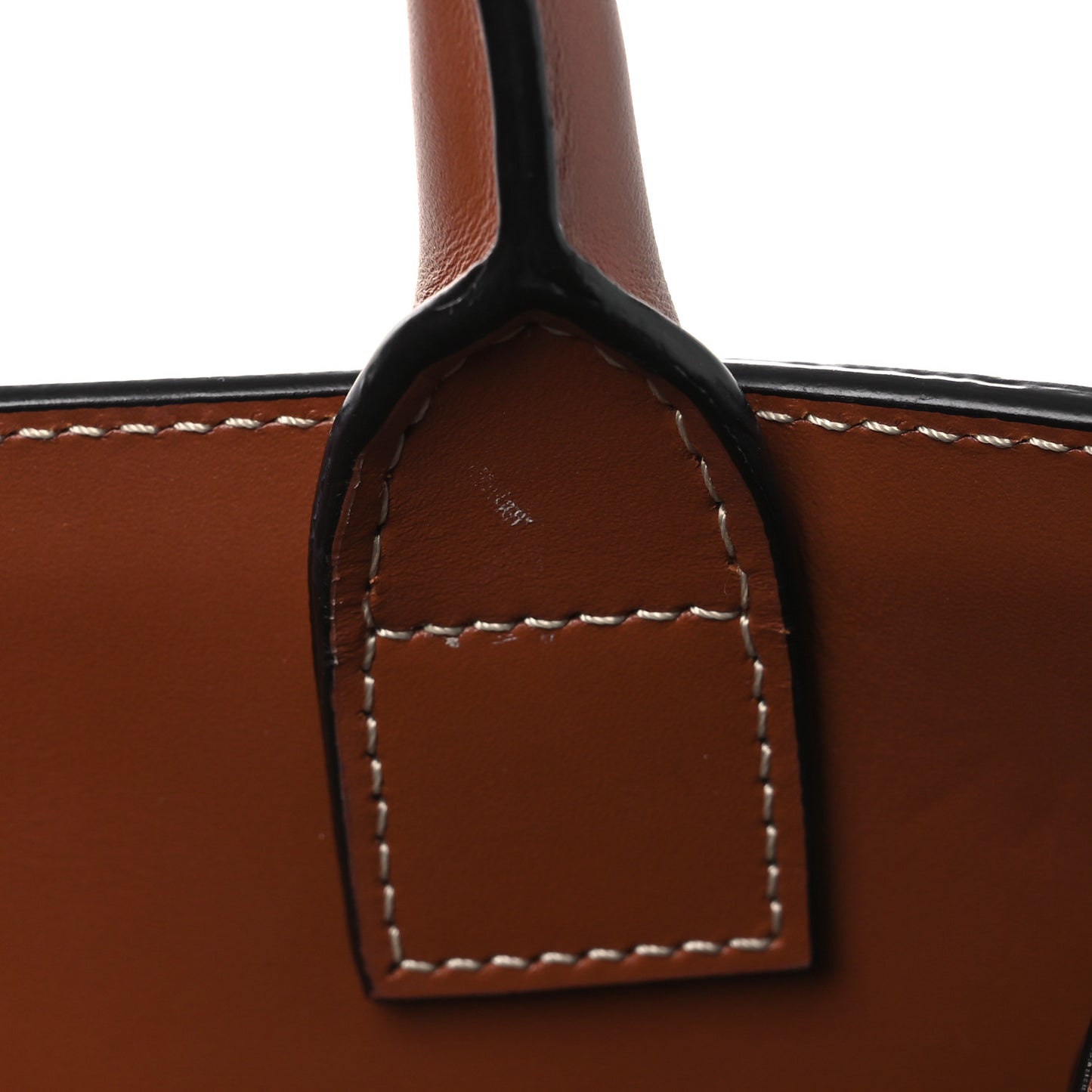 All Over Textile Calfskin Small Vertical Cabas Natural Tan Black