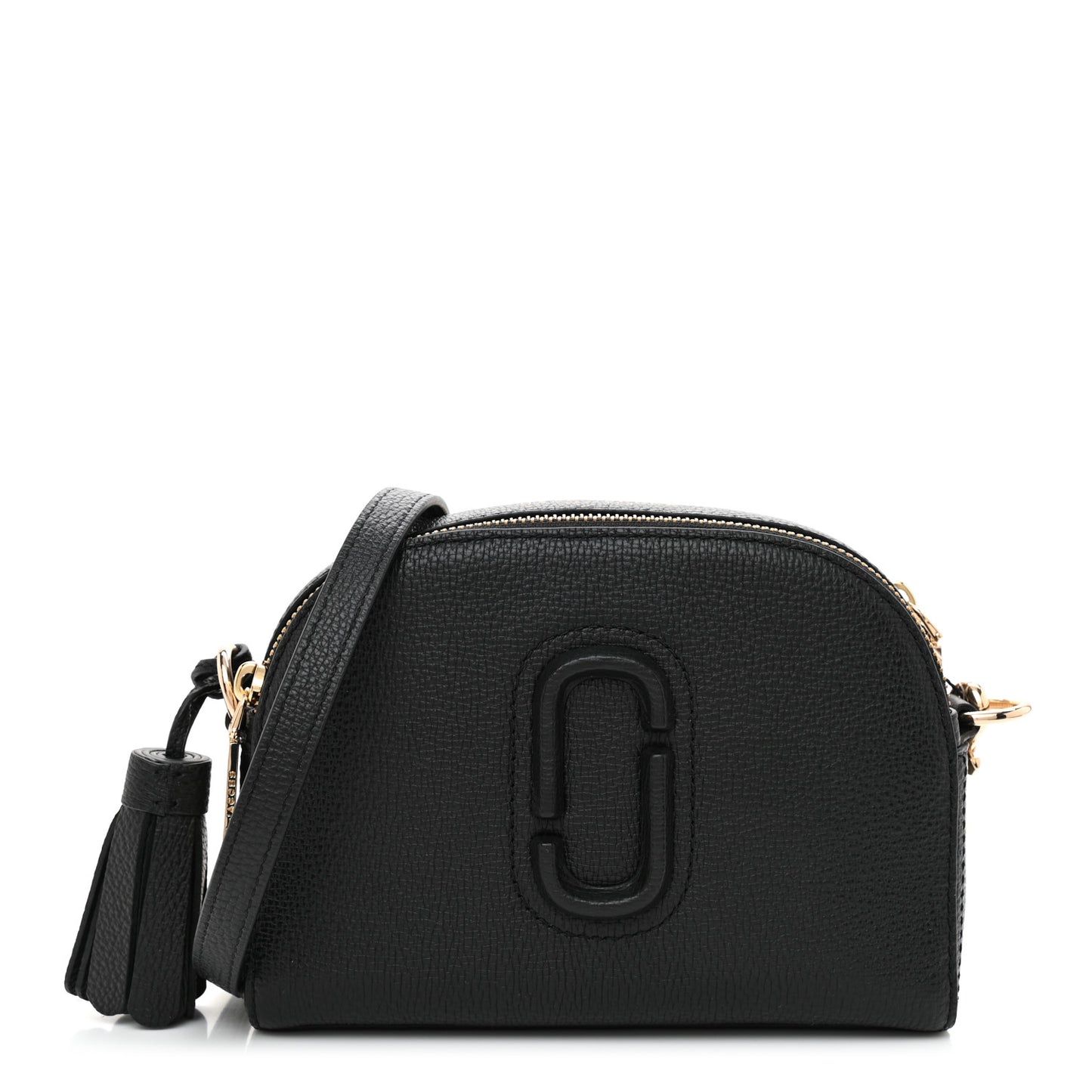 Calfskin Shutter Camera Crossbody Bag Black