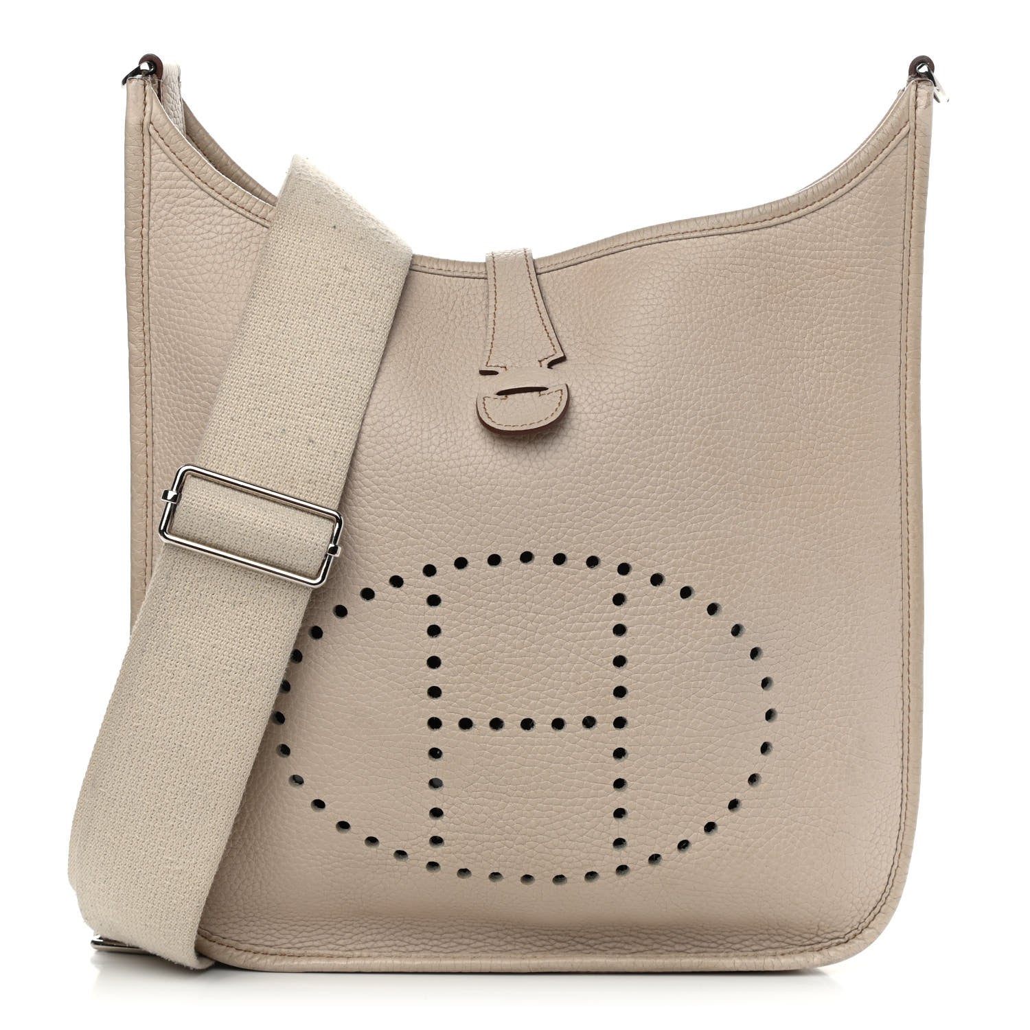 Hermes Taurillon Clemence Evelyne III PM Grege Pale 1 of 16
