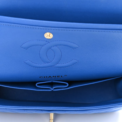 Chanel Lambskin Quilted Medium Double Flap Blue 5 of 12