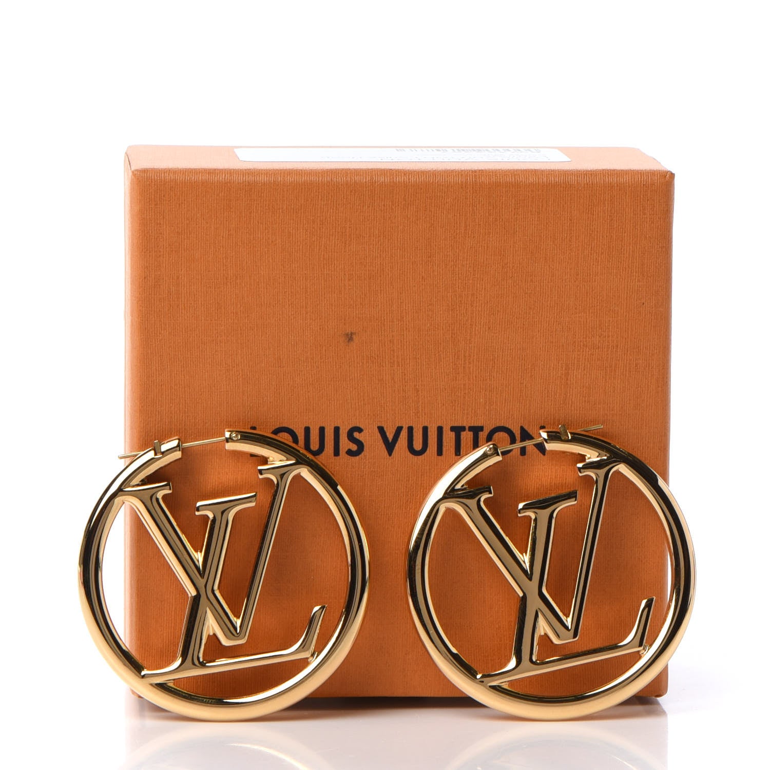 Louis Vuitton Metal Louise Hoop Earrings Gold 5 of 5