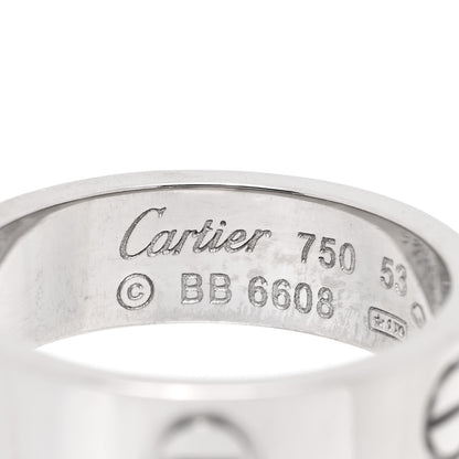 Cartier 18K White Gold 5.5mm LOVE Ring 53 6.25 4 of 4