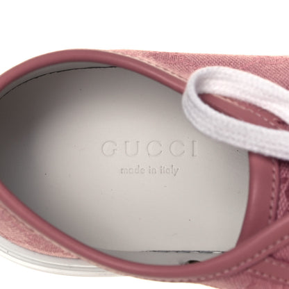 Gucci GG Monogram Calfskin Womens Low Top Sneakers 35 Pink Soft Pink 7 of 7