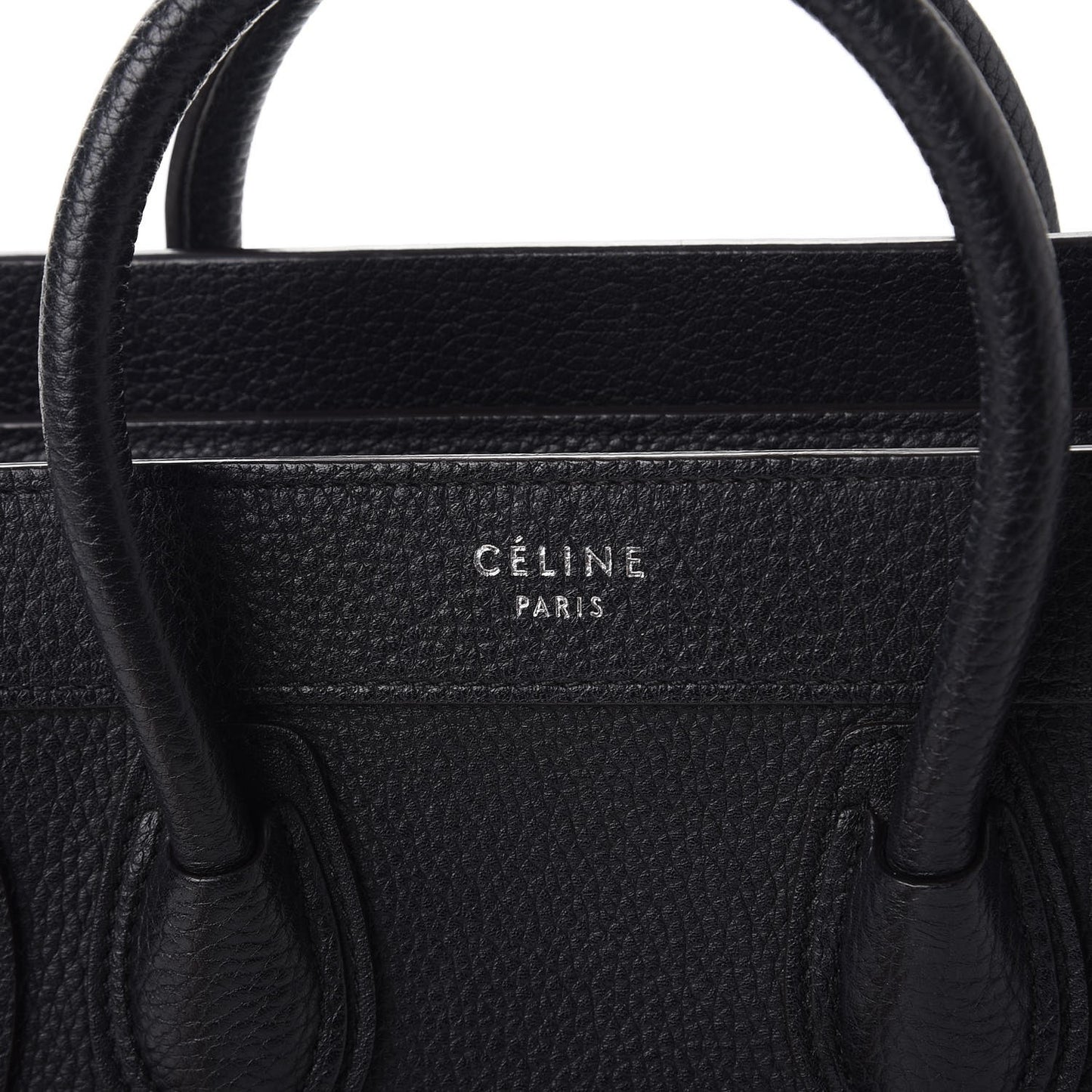 Drummed Calfskin Nano Luggage Black
