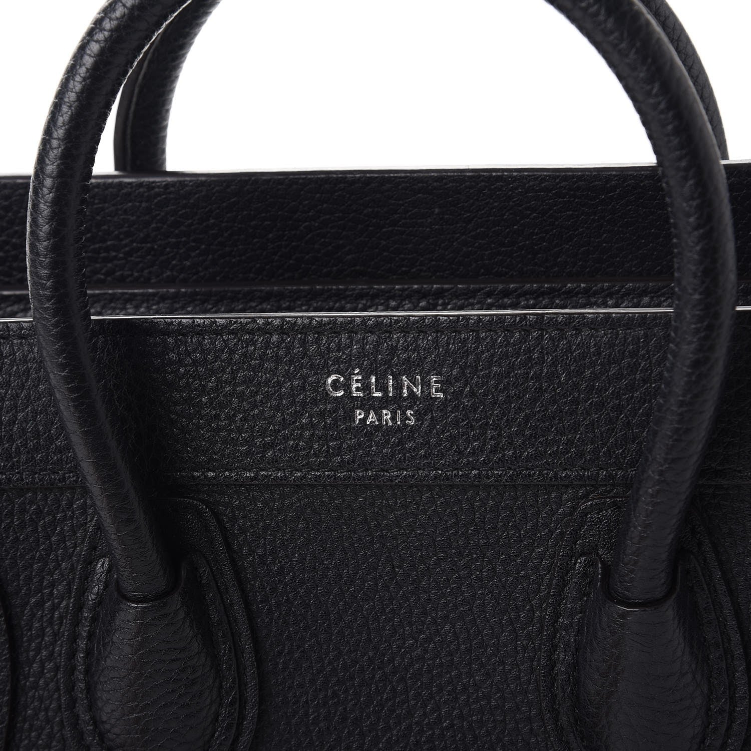 Celine Drummed Calfskin Nano Luggage Black 6 of 17