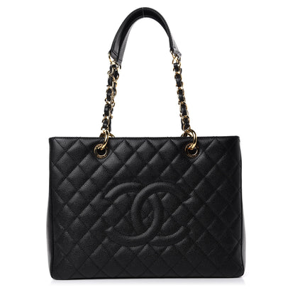 Chanel Caviar Quilted Grand Shopping Tote GST Black 1 of 12