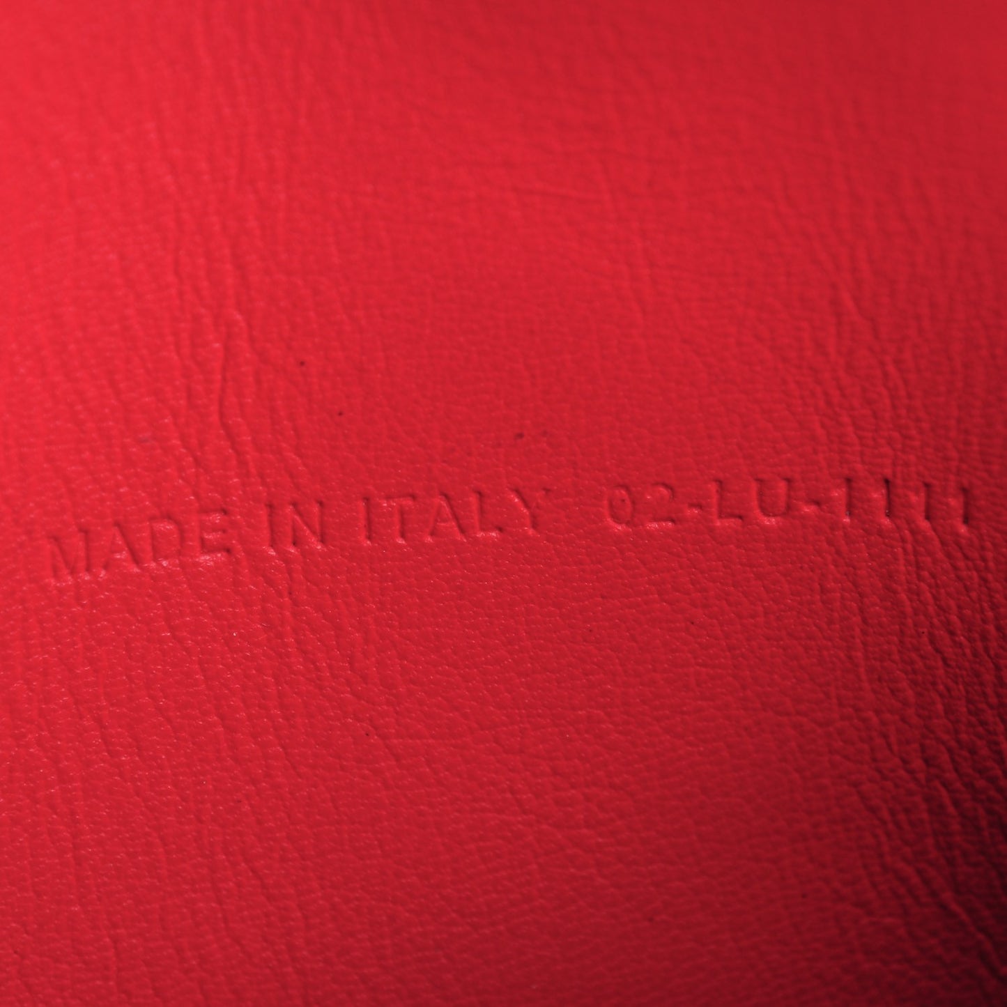 Lambskin Cannage New Lock Pouch Geranium