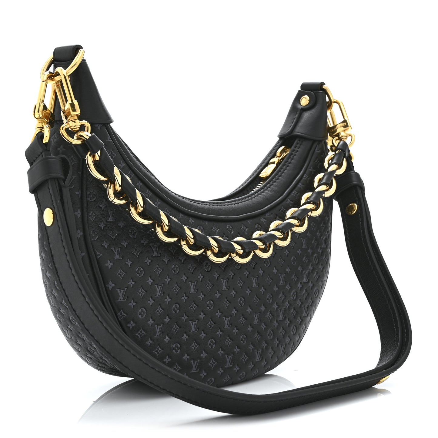 Calfskin Embossed Monogram Loop Black