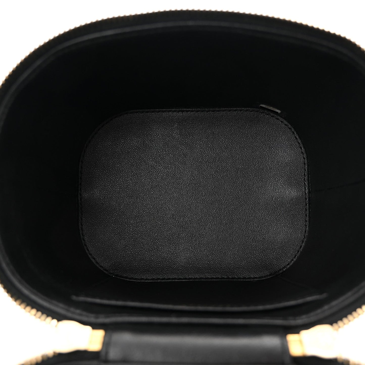 Lambskin Quilted Trendy Vanity Case Black
