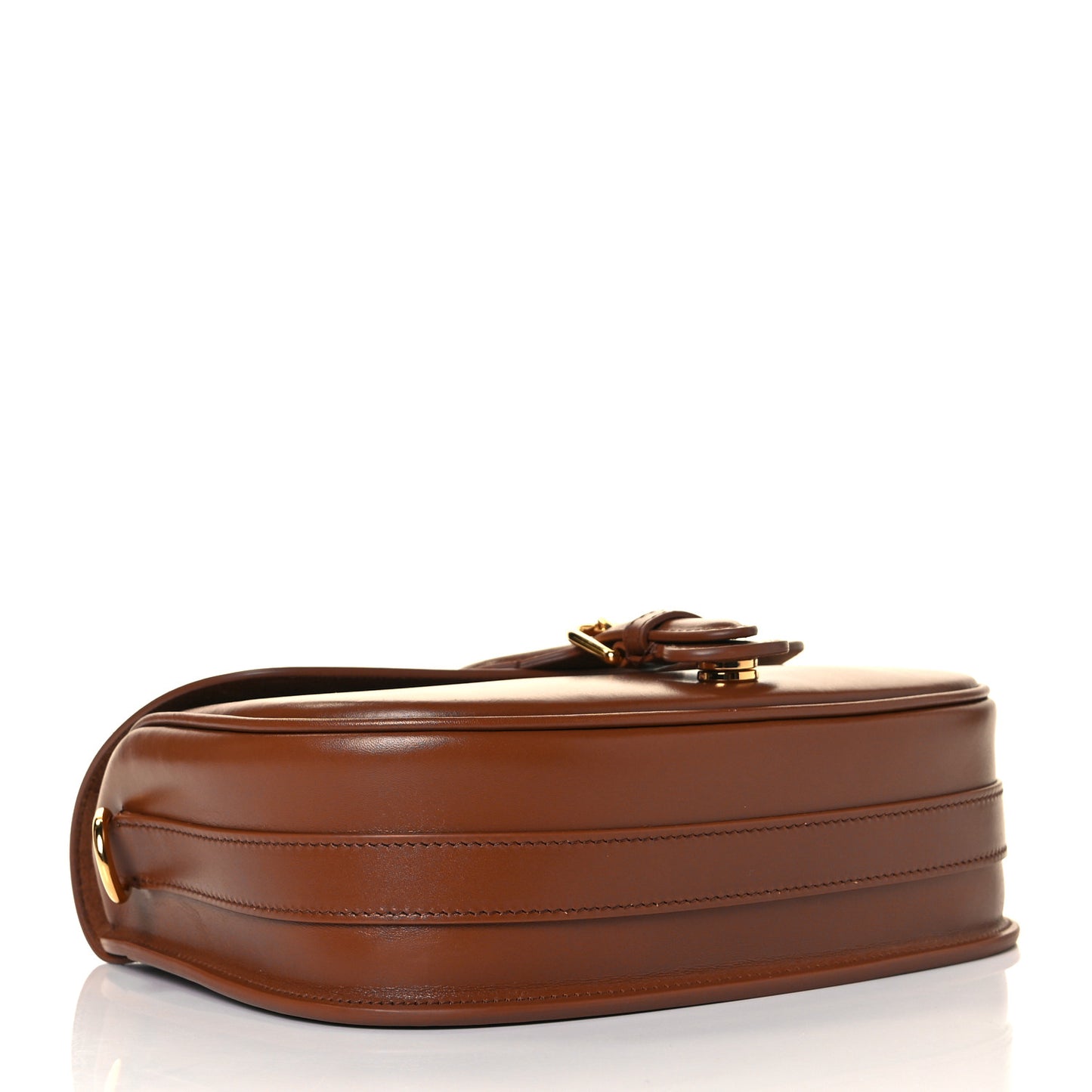 Box Calfskin Medium Bobby Flap Dark Tan