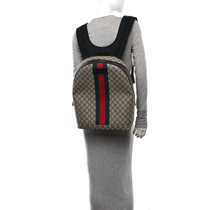 Gucci GG Supreme Monogram Web Dome Backpack Black 2 of 10