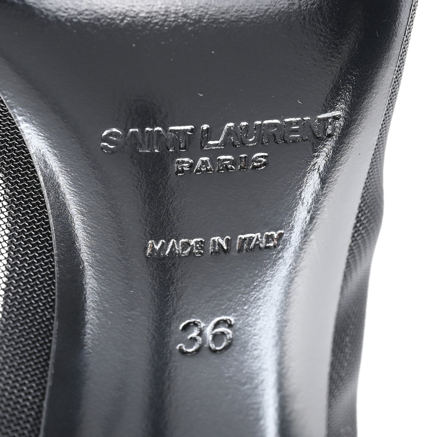 Saint Laurent Mesh 105 Anja Pumps 36 Black 6 of 8