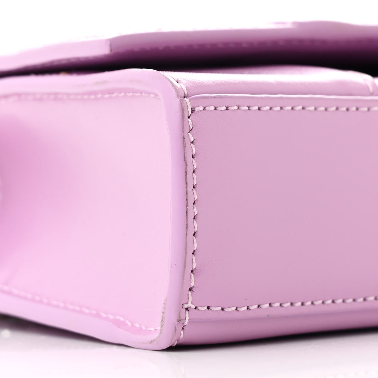Shiny Box Calfskin Tonal B Hourglass Chain Bag Liliac