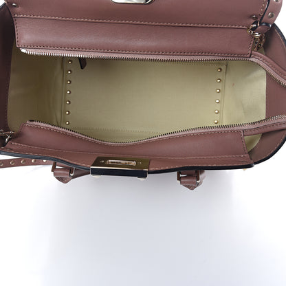 Valentino Garavani Vitello Small Rockstud Double Handle Tote Brownish 4 of 8
