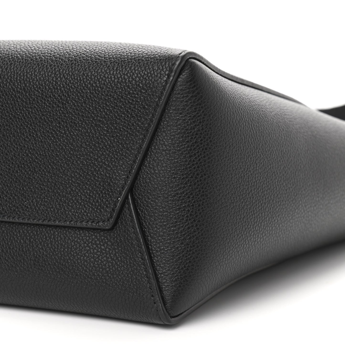 Soft Grained Calfskin Small Sangle Bucket Bag Black