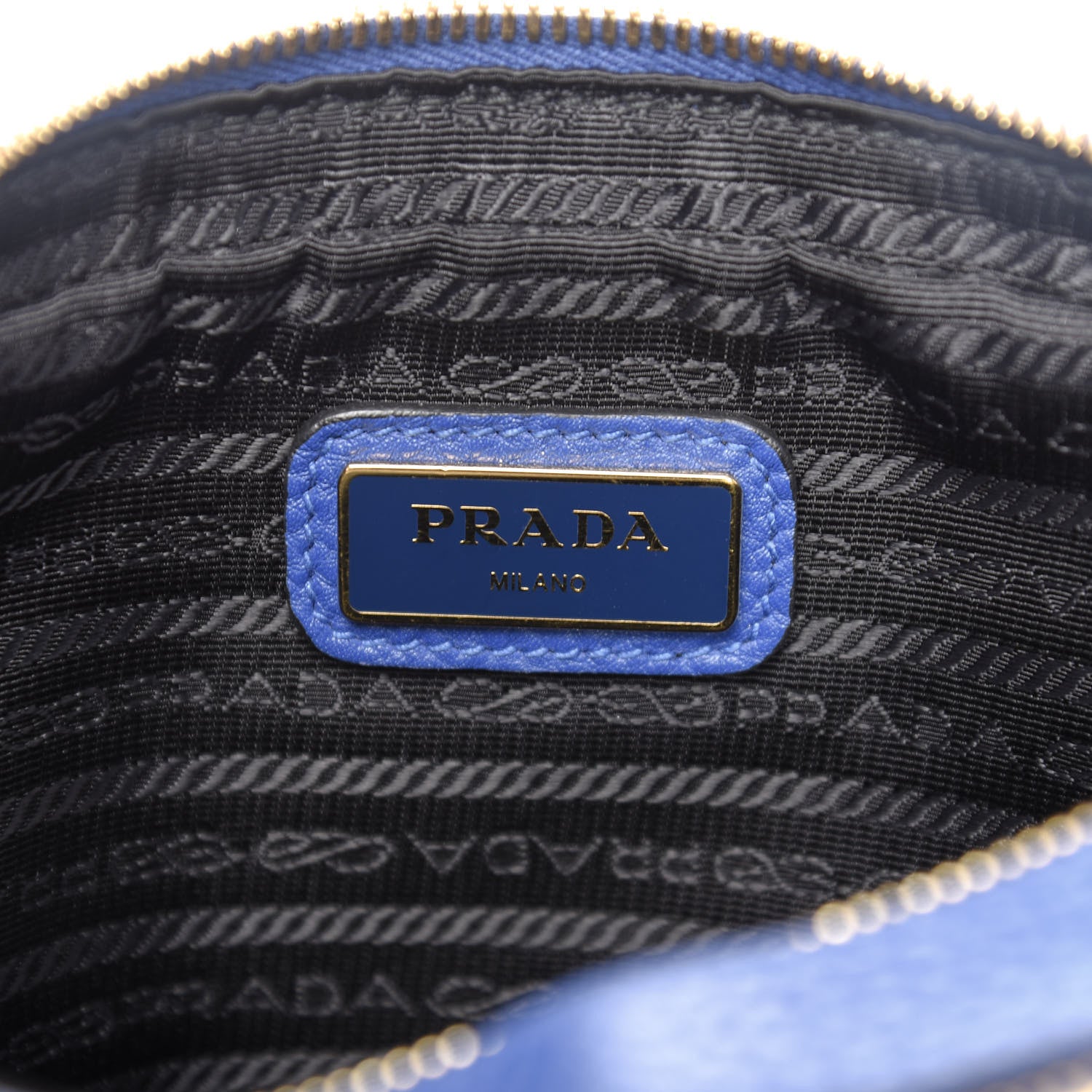 Prada Vitello Daino Medium Double Zip Shoulder Bag Azzurro 6 of 9