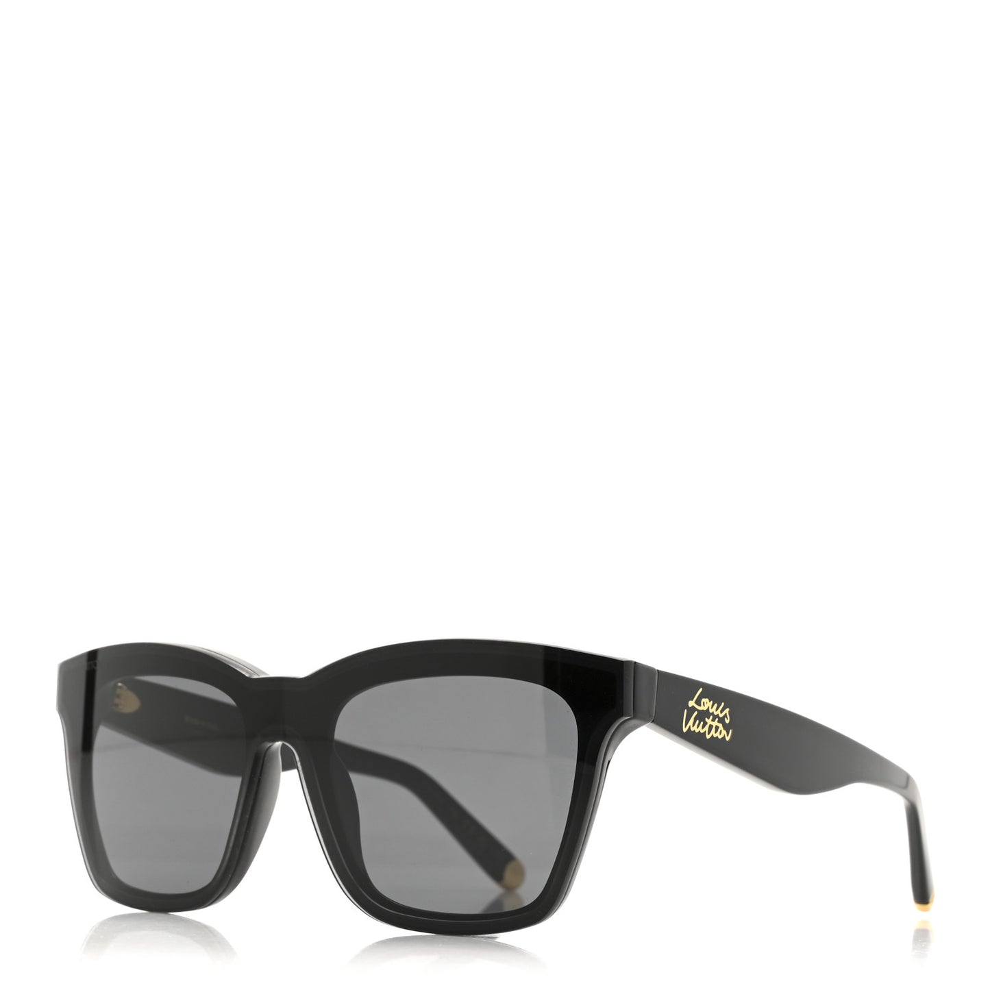 LV Script Square Sunglasses Z2970W Black