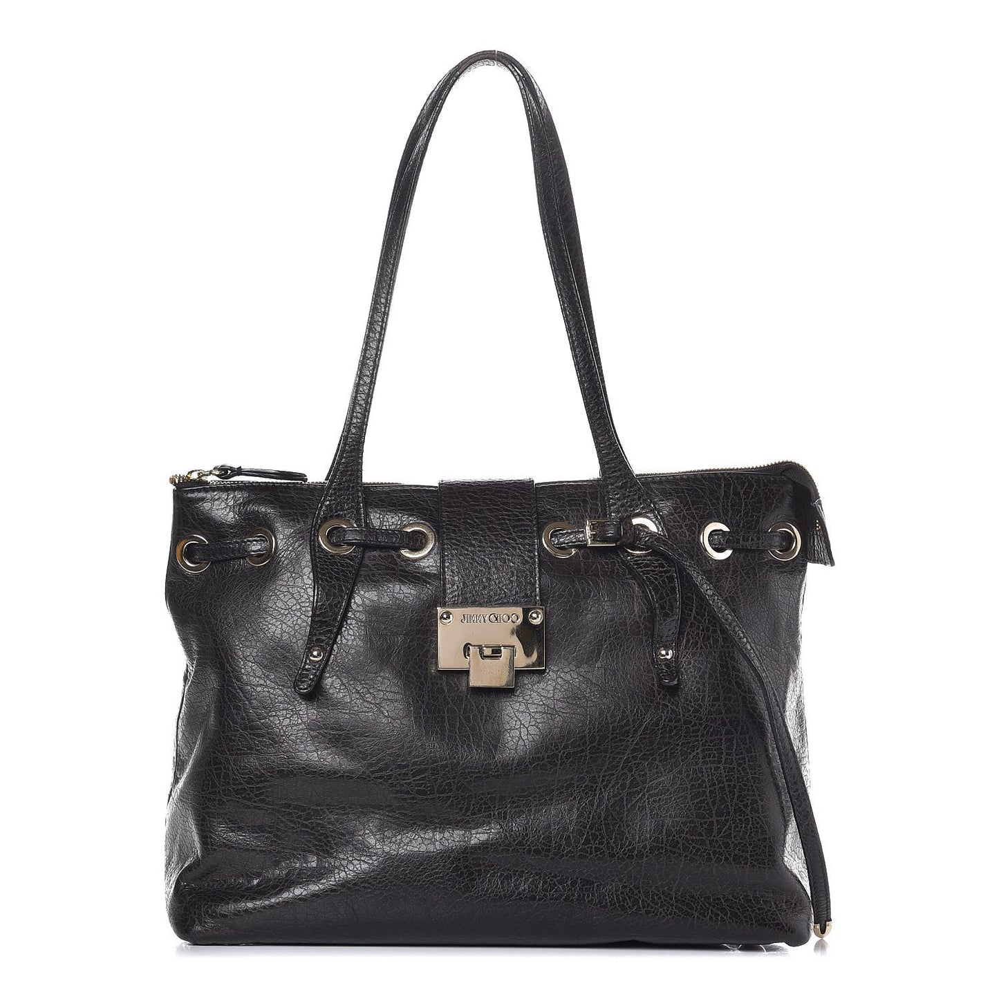 Pebbled Calfskin Small Rhea Black