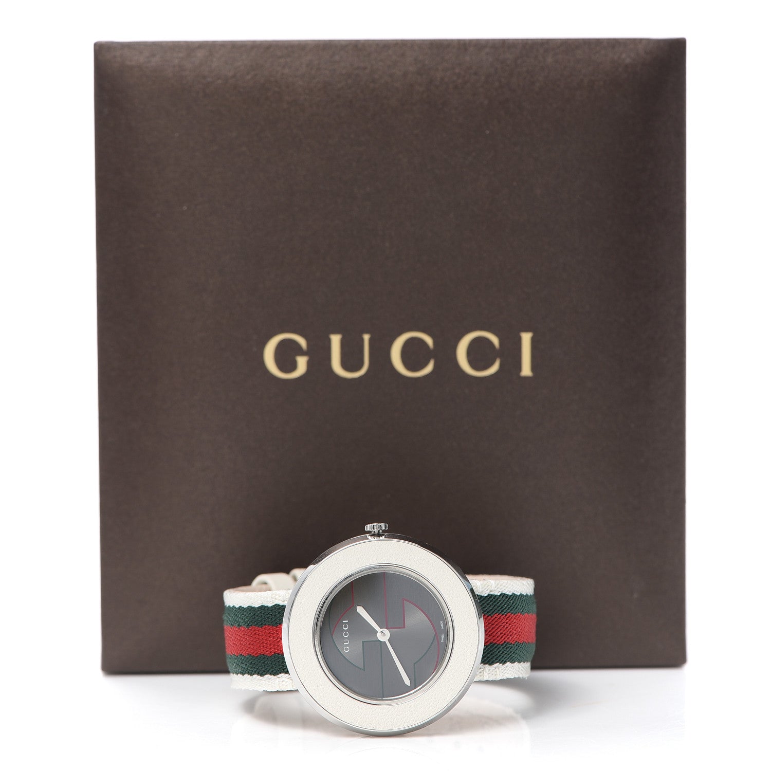 Gucci Stainless Steel Nylon 36mm U-Play Quartz Watch Grey 5 of 5