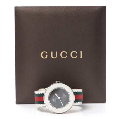 Gucci Stainless Steel Nylon 36mm U-Play Quartz Watch Grey 5 of 5