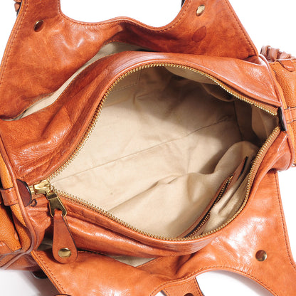 Chloe Calfskin Silverado Shoulder Bag Orange 5 of 10