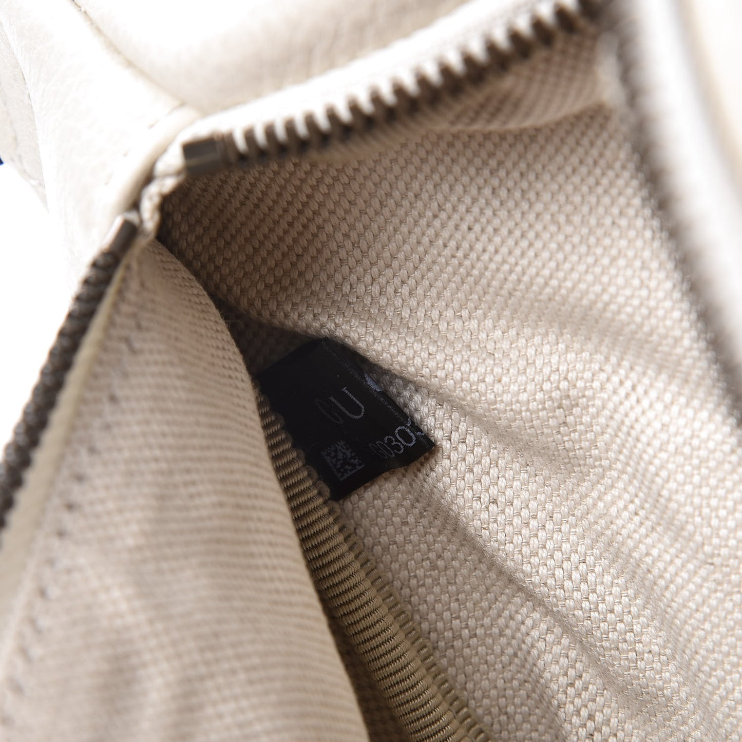 Grained Calfskin Small Logo Belt Bag White