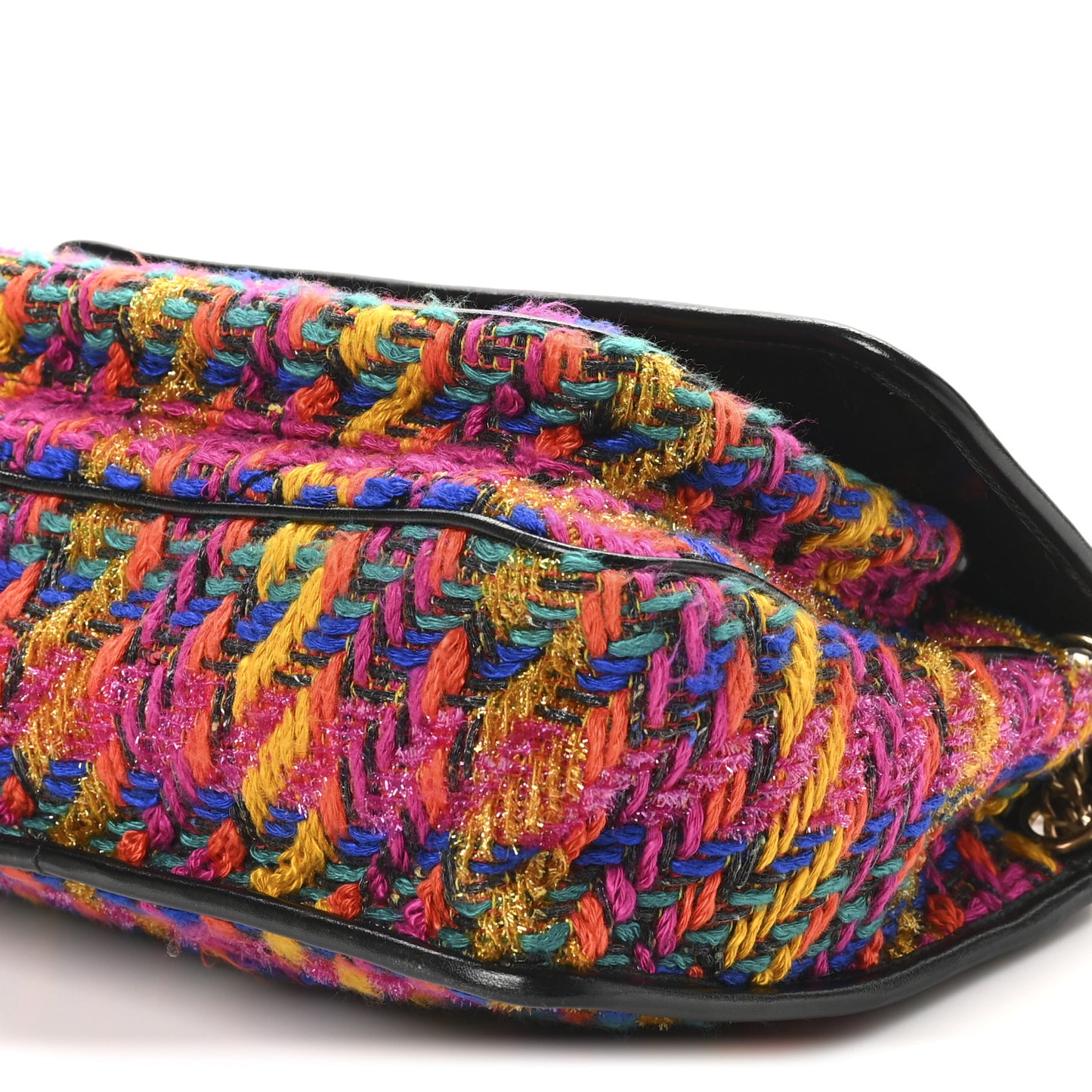 Tweed Calfskin Matelasse Monogram Medium Niki Chain Satchel Multicolor