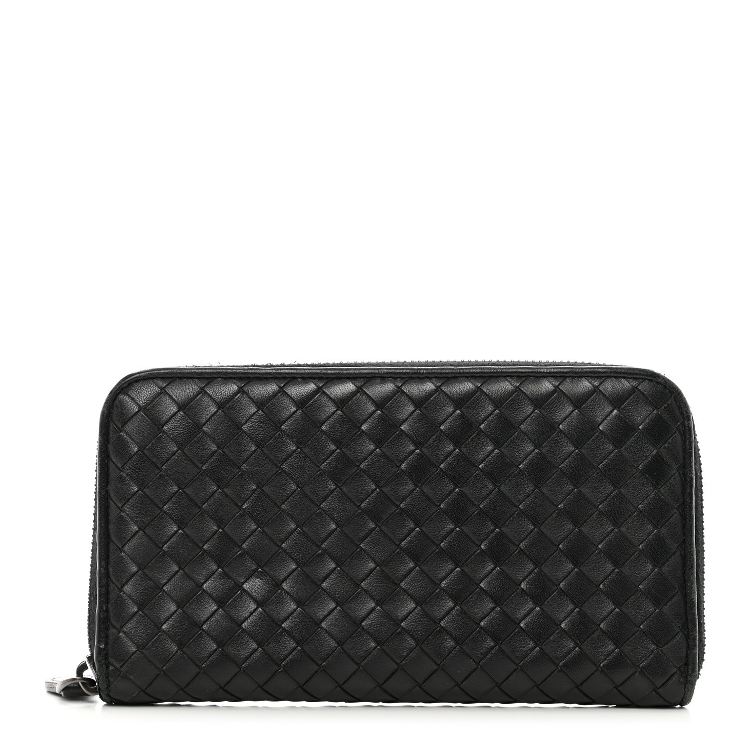 Bottega Veneta Nappa Intrecciato Zip Around Wallet Black 1 of 9