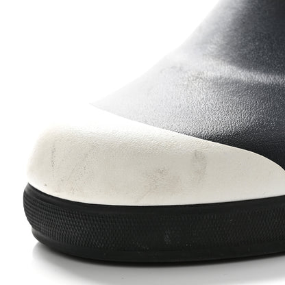 Chanel Rubber Logo Rain Boots 35 Black White 12 of 12
