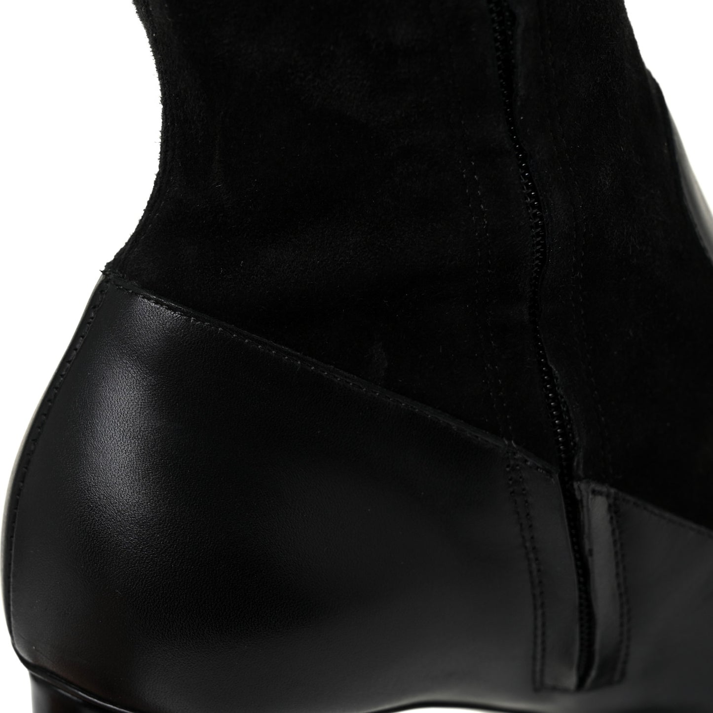 Suede Podium Platform High Boots 37 Black