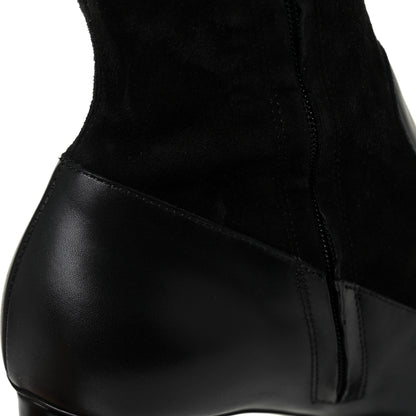 Louis Vuitton Suede Podium Platform High Boots 37 Black 15 of 16