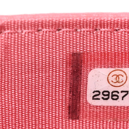 Chanel Caviar Chevron Quilted Boy Card Holder Pink 10 of 11